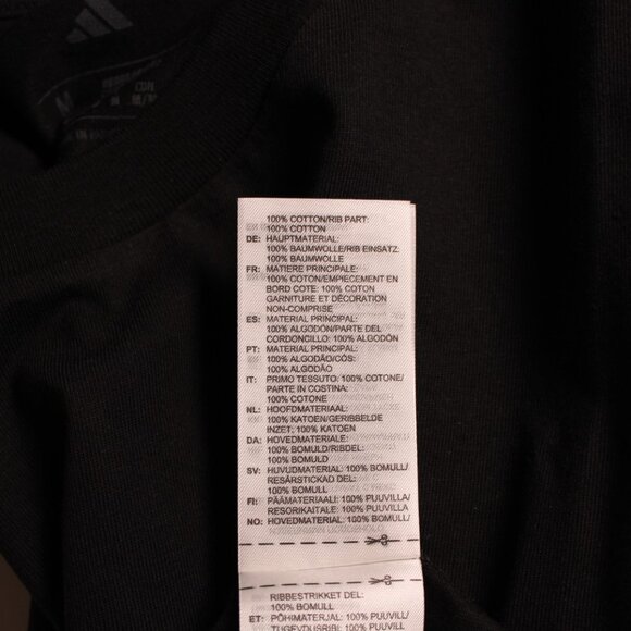 Adidas Mens Medium Lounge Pizza Graphic T-Shirt π Black 100% Cotton Casual Tee - Picture 9 of 9